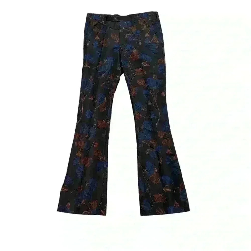Prada Men’s Floral Silk  Dress Pants